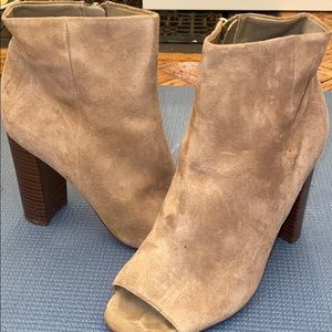Open toe booties